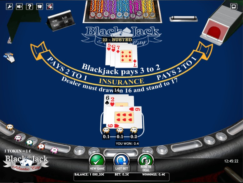 BlackJack Atlantic City iSoft Automat Online Zdarma Klikni a HRAJ ZDARMA!