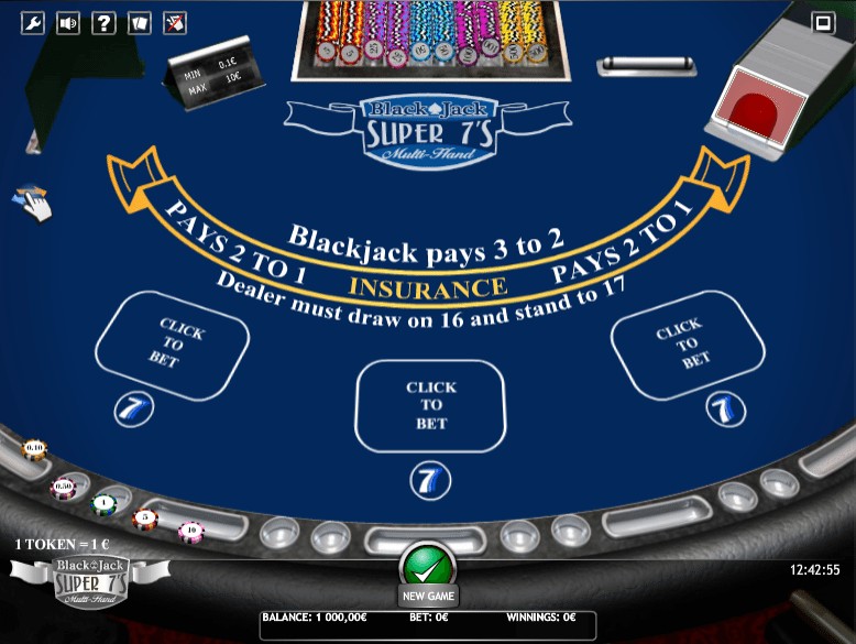BlackJack Super 7s Multihand Automat Online Zdarma Klikni a HRAJ ZDARMA!