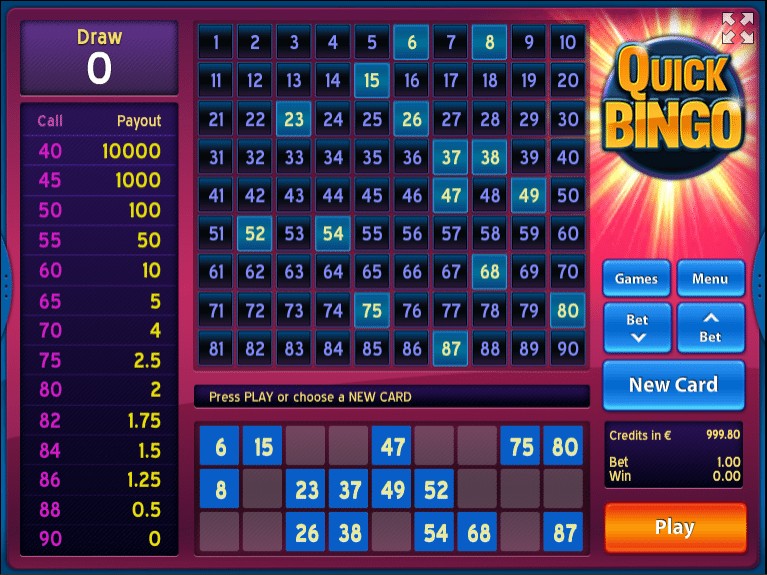 Quick Bingo Automat Online Zdarma Klikni a HRAJ ZDARMA!