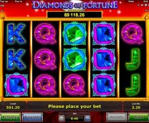 Automat Diamonds of Fortune Online Zdarma