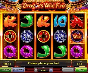 Hrací Automat Dragons Wild Fire Online Zdarma