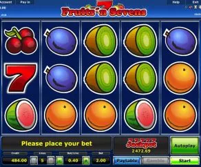 Hrací Automat Fruits And Sevens Online Zdarma