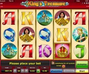 Hrací Automat Kings Treasure Online Zdarma